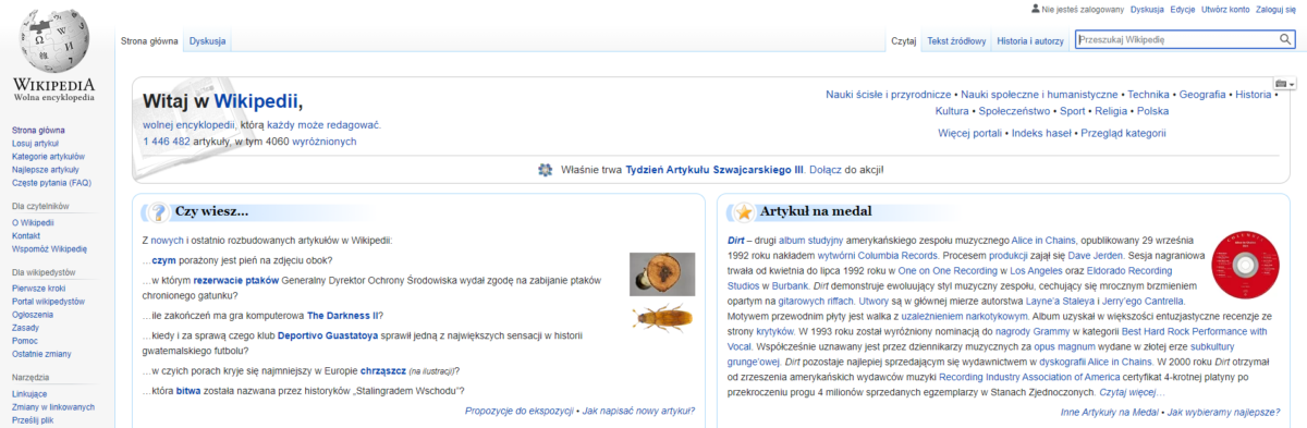 Wikipedia - Interfejs użytkownika
